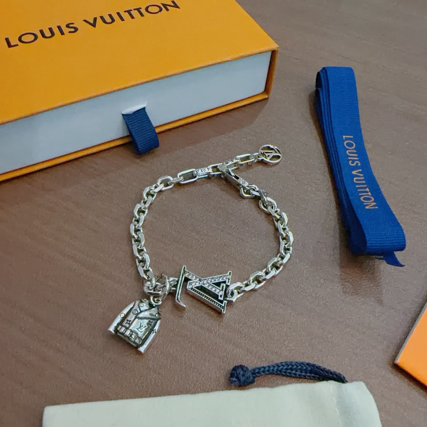 Louis Vuitton Silver Charm Bracelet